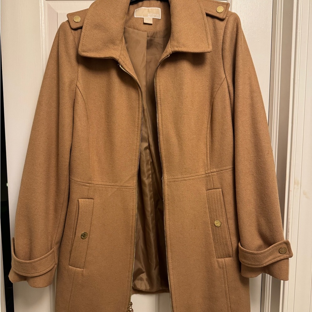 Michael Kors Camel Wool Trench Coat